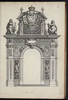 An illustration from Liure d'architecture : contenant plusievrs portiques de differentes inuentions sur les cinq ordres de colomnes (1640)