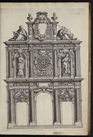An illustration from Liure d'architecture : contenant plusievrs portiques de differentes inuentions sur les cinq ordres de colomnes (1640)