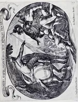 An illustration from Racconto delle sontuose esequie fatte alla serenissima Isabella reina di Spagna nella chiesa maggiore della città di Milano il giorno xxij. decembre dell'anno M.D.C.XLIV (1645)