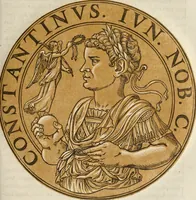 An illustration from Icones imperatorum romanorum : ex priscis numismatibus ad viuum delineatae, & breui narratione historicâ (1645)