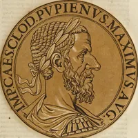 An illustration from Icones imperatorum romanorum : ex priscis numismatibus ad viuum delineatae, & breui narratione historicâ (1645)