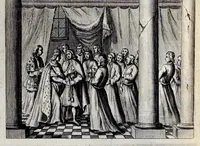 An illustration from Nicolai Vptoni De studio militari, libri quatuor. Iohan. de Bado Aureo, Tractatus de armis. Henrici Spelmanni Aspilogia (1654)