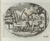 Picture 3 of 18 from R. P. Ioannis Kreihing Societatis Iesu Emblemata ethico-politica carmine explicata (1661), leaf 48