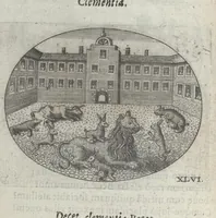Picture 8 of 18 from R. P. Ioannis Kreihing Societatis Iesu Emblemata ethico-politica carmine explicata (1661), leaf 85
