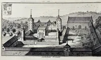 Picture 11 of 29 from Topographia historica Gallo-Brabantiae : quâ Romanduae oppida muncipia & dominia illustrantur : atque monasteria, nobiliumque praetoria castellaque in aes incisa exhibentur (1692), leaf 121