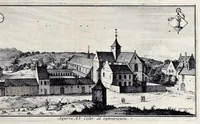 Picture 13 of 29 from Topographia historica Gallo-Brabantiae : quâ Romanduae oppida muncipia & dominia illustrantur : atque monasteria, nobiliumque praetoria castellaque in aes incisa exhibentur (1692), leaf 132