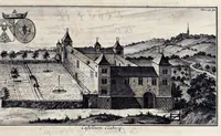 Picture 21 of 29 from Topographia historica Gallo-Brabantiae : quâ Romanduae oppida muncipia & dominia illustrantur : atque monasteria, nobiliumque praetoria castellaque in aes incisa exhibentur (1692), leaf 220
