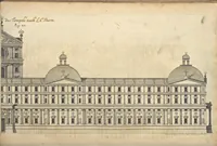 An illustration from Nicolai Goldmans Vollständige Anweisung zu der Civil-Bau-Kunst : in welcher nicht nur die fünff Ordnungen, samt den darzu gehörigen Fenster-Gesimsen, Kämpffern, Geländer-Dockeb und Bilderstühlen, auf eine neue und sonderbare leichte Art aufzureissen deutlich gewiesen, sondern zugleich getreulich entdecket wird ... (1708)