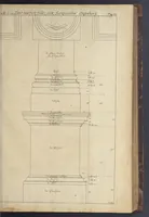 An illustration from Nicolai Goldmans Vollständige Anweisung zu der Civil-Bau-Kunst : in welcher nicht nur die fünff Ordnungen, samt den darzu gehörigen Fenster-Gesimsen, Kämpffern, Geländer-Dockeb und Bilderstühlen, auf eine neue und sonderbare leichte Art aufzureissen deutlich gewiesen, sondern zugleich getreulich entdecket wird ... (1708)