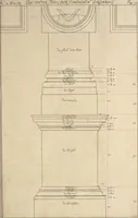 An illustration from Nicolai Goldmans Vollständige Anweisung zu der Civil-Bau-Kunst : in welcher nicht nur die fünff Ordnungen, samt den darzu gehörigen Fenster-Gesimsen, Kämpffern, Geländer-Dockeb und Bilderstühlen, auf eine neue und sonderbare leichte Art aufzureissen deutlich gewiesen, sondern zugleich getreulich entdecket wird ... (1708)