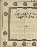 An illustration from Nicolai Goldmans Vollständige Anweisung zu der Civil-Bau-Kunst : in welcher nicht nur die fünff Ordnungen, samt den darzu gehörigen Fenster-Gesimsen, Kämpffern, Geländer-Dockeb und Bilderstühlen, auf eine neue und sonderbare leichte Art aufzureissen deutlich gewiesen, sondern zugleich getreulich entdecket wird ... (1708)
