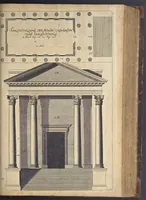 An illustration from Nicolai Goldmans Vollständige Anweisung zu der Civil-Bau-Kunst : in welcher nicht nur die fünff Ordnungen, samt den darzu gehörigen Fenster-Gesimsen, Kämpffern, Geländer-Dockeb und Bilderstühlen, auf eine neue und sonderbare leichte Art aufzureissen deutlich gewiesen, sondern zugleich getreulich entdecket wird ... (1708)