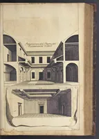 An illustration from Nicolai Goldmans Vollständige Anweisung zu der Civil-Bau-Kunst : in welcher nicht nur die fünff Ordnungen, samt den darzu gehörigen Fenster-Gesimsen, Kämpffern, Geländer-Dockeb und Bilderstühlen, auf eine neue und sonderbare leichte Art aufzureissen deutlich gewiesen, sondern zugleich getreulich entdecket wird ... (1708)