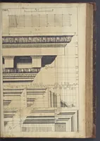 An illustration from Nicolai Goldmans Vollständige Anweisung zu der Civil-Bau-Kunst : in welcher nicht nur die fünff Ordnungen, samt den darzu gehörigen Fenster-Gesimsen, Kämpffern, Geländer-Dockeb und Bilderstühlen, auf eine neue und sonderbare leichte Art aufzureissen deutlich gewiesen, sondern zugleich getreulich entdecket wird ... (1708)
