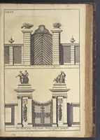 An illustration from Nicolai Goldmans Vollständige Anweisung zu der Civil-Bau-Kunst : in welcher nicht nur die fünff Ordnungen, samt den darzu gehörigen Fenster-Gesimsen, Kämpffern, Geländer-Dockeb und Bilderstühlen, auf eine neue und sonderbare leichte Art aufzureissen deutlich gewiesen, sondern zugleich getreulich entdecket wird ... (1708)