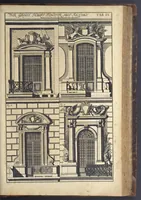 An illustration from Nicolai Goldmans Vollständige Anweisung zu der Civil-Bau-Kunst : in welcher nicht nur die fünff Ordnungen, samt den darzu gehörigen Fenster-Gesimsen, Kämpffern, Geländer-Dockeb und Bilderstühlen, auf eine neue und sonderbare leichte Art aufzureissen deutlich gewiesen, sondern zugleich getreulich entdecket wird ... (1708)