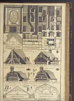 An illustration from Nicolai Goldmans Vollständige Anweisung zu der Civil-Bau-Kunst : in welcher nicht nur die fünff Ordnungen, samt den darzu gehörigen Fenster-Gesimsen, Kämpffern, Geländer-Dockeb und Bilderstühlen, auf eine neue und sonderbare leichte Art aufzureissen deutlich gewiesen, sondern zugleich getreulich entdecket wird ... (1708)
