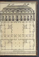 An illustration from Nicolai Goldmans Vollständige Anweisung zu der Civil-Bau-Kunst : in welcher nicht nur die fünff Ordnungen, samt den darzu gehörigen Fenster-Gesimsen, Kämpffern, Geländer-Dockeb und Bilderstühlen, auf eine neue und sonderbare leichte Art aufzureissen deutlich gewiesen, sondern zugleich getreulich entdecket wird ... (1708)