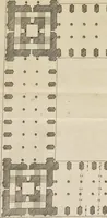 An illustration from Nicolai Goldmans Vollständige Anweisung zu der Civil-Bau-Kunst : in welcher nicht nur die fünff Ordnungen, samt den darzu gehörigen Fenster-Gesimsen, Kämpffern, Geländer-Dockeb und Bilderstühlen, auf eine neue und sonderbare leichte Art aufzureissen deutlich gewiesen, sondern zugleich getreulich entdecket wird ... (1708)