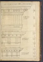 An illustration from Nicolai Goldmans Vollständige Anweisung zu der Civil-Bau-Kunst : in welcher nicht nur die fünff Ordnungen, samt den darzu gehörigen Fenster-Gesimsen, Kämpffern, Geländer-Dockeb und Bilderstühlen, auf eine neue und sonderbare leichte Art aufzureissen deutlich gewiesen, sondern zugleich getreulich entdecket wird ... (1708)
