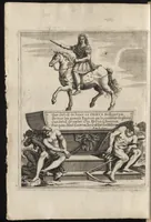 An illustration from Paralelles et eloges historiques d'Alexandre le Grand et de monseigneur le prince duc d'Anguien : auec les planches des plus importantes villes qu'il a reduites en ses quatre campaignes sous l'obeyssance du roy (1647)