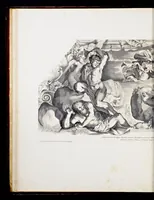 An illustration from Barberinae aulae fornix Romae eq. Petri Berettini Cortonensis picturis admirandus : cuius spirantes imagines et monocromata in hisce delineamentis ad similitudinem adumbrata Vrbani VIII. pontificis maximi virtutes exprimunt (1677)