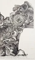 Picture 8 of 8 from Barberinae aulae fornix Romae eq. Petri Berettini Cortonensis picturis admirandus : cuius spirantes imagines et monocromata in hisce delineamentis ad similitudinem adumbrata Vrbani VIII. pontificis maximi virtutes exprimunt (1677), leaf 30