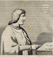 An illustration from Histoire des ministres d'estat : qui ont serui sous les roys de France de la troisiesme lignee, avec le sommaire des regnes ausquels ils ont vescu : le tout justifié par les chroniques des auteurs contemporains, chartes d'eglises, lettres & memoires des affaires d'estat, registres anciens, & autres bonnes preuues (1642)
