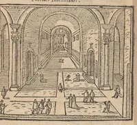 Picture 45 of 57 from Les merveilles de la ville de Rome : ou il est traictè des eglises, stations & reliques des corps saincts, qui y sont : auec la guide, qui enseigne aux estrangers à aysèment trouuer les choses plus remarquables de Rome : auec les noms de papes, empereurs & autres princes chrestiens ... (1637), leaf 148
