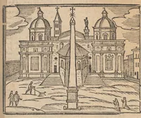 Picture 5 of 57 from Les merveilles de la ville de Rome : ou il est traictè des eglises, stations & reliques des corps saincts, qui y sont : auec la guide, qui enseigne aux estrangers à aysèment trouuer les choses plus remarquables de Rome : auec les noms de papes, empereurs & autres princes chrestiens ... (1637), leaf 21