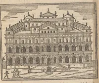 Picture 17 of 57 from Les merveilles de la ville de Rome : ou il est traictè des eglises, stations & reliques des corps saincts, qui y sont : auec la guide, qui enseigne aux estrangers à aysèment trouuer les choses plus remarquables de Rome : auec les noms de papes, empereurs & autres princes chrestiens ... (1637), leaf 60