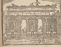 Picture 23 of 57 from Les merveilles de la ville de Rome : ou il est traictè des eglises, stations & reliques des corps saincts, qui y sont : auec la guide, qui enseigne aux estrangers à aysèment trouuer les choses plus remarquables de Rome : auec les noms de papes, empereurs & autres princes chrestiens ... (1637), leaf 81