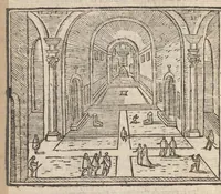 Picture 25 of 57 from Les merveilles de la ville de Rome : ou il est traictè des eglises, stations & reliques des corps saincts, qui y sont : auec la guide, qui enseigne aux estrangers à aysèment trouuer les choses plus remarquables de Rome : auec les noms de papes, empereurs & autres princes chrestiens ... (1637), leaf 85