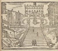 Picture 28 of 57 from Les merveilles de la ville de Rome : ou il est traictè des eglises, stations & reliques des corps saincts, qui y sont : auec la guide, qui enseigne aux estrangers à aysèment trouuer les choses plus remarquables de Rome : auec les noms de papes, empereurs & autres princes chrestiens ... (1637), leaf 89