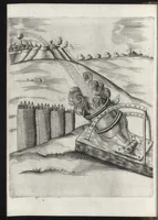 Picture 13 of 27 from Pratique de la guerre : contenant l'vsage de l'artillerie, bombes et mortiers, feux artificiels & petards, sappes & mines, ponts & pontons, tranchées & trauaux, auec l'ordre des assauts aux breches : ensemble vn traité des feux de joye (1650), leaf 135