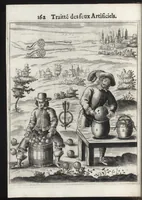Picture 17 of 27 from Pratique de la guerre : contenant l'vsage de l'artillerie, bombes et mortiers, feux artificiels & petards, sappes & mines, ponts & pontons, tranchées & trauaux, auec l'ordre des assauts aux breches : ensemble vn traité des feux de joye (1650), leaf 179