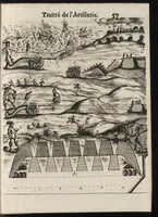 Picture 6 of 27 from Pratique de la guerre : contenant l'vsage de l'artillerie, bombes et mortiers, feux artificiels & petards, sappes & mines, ponts & pontons, tranchées & trauaux, auec l'ordre des assauts aux breches : ensemble vn traité des feux de joye (1650), leaf 70
