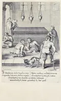 An illustration from Vitae S. Eliae prophetae, S. Mariae Magdalenae de Pazzi & S. Alberti Ordinis Beatissimae Virginis Mariae de Monte Carmelo, iconibus expressae quibus 40 aliae pulcherrimae ejusdem Ordinis sanctorum sanctarumque adjunctae sunt