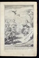 An illustration from Vitae S. Eliae prophetae, S. Mariae Magdalenae de Pazzi & S. Alberti Ordinis Beatissimae Virginis Mariae de Monte Carmelo, iconibus expressae quibus 40 aliae pulcherrimae ejusdem Ordinis sanctorum sanctarumque adjunctae sunt