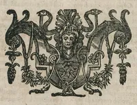An illustration from D. Ivonis Carnotensis episcopi Opera omnia : in duas partes distributa, prior continet eximium illud decretorum, opus quod decretum Iuonis vulgò nuncupatur ... : posterior complectitur epistolas cum notis doctissimorum viroum Iureti & Soucheti canonic., sermones quibus additi duo ex MSS. Bibliothecae Regiae & Petauianae, et breue chronicon de regibus Francorum : ad haec omnia index copiosissimus : praefixa est huic operi vita authoris .. (1647)