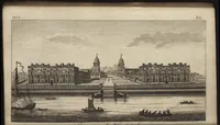 An illustration from A new display of the beauties of England, or, A description of the most elegant or magnificent public edifices, royal palaces, noblemen's and gentlemen's seats, and other curiosities, natural or artificial, in different parts of the kingdom : adorned with a variety of copper plate cuts, neatly engraved (1776)