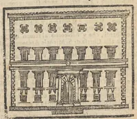 Picture 6 of 44 from Roma ricercata nel suo sito : con tutte le curiosità, che in essa si ritrouano, tanto antiche, come moderne, cioè chiese, monasterij, hospidali, collegij, seminarij, tempij, teatri, anfiteatri, naumachie, cerchi, fori, curie, palazzi, e statue, librarie, musei, pitture, sculture, & i nomi degl' artefici (1693), leaf 27