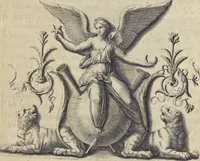 An illustration from Parallèle de l'architectvre antiqve et de la moderne : avec vn recveil des dix principavx avtevrs qui ont écrit des cinq ordres : sçavoir Palladio et Scamozzi, Serlio et Vignola, D. Barbaro et Cataneo, L.B. Alberti et Viola, Bvllant et De Lorme .. (1650)