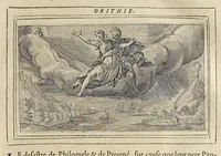 Picture 11 of 28 from Les Metamorphoses d'Ouide : de nouueau traduites en françois, et enrichies de figures chacune selon son subiet : avec XV discours, contenans l'explication morale des fables (1621), leaf 186
