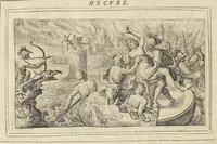 Picture 22 of 28 from Les Metamorphoses d'Ouide : de nouueau traduites en françois, et enrichies de figures chacune selon son subiet : avec XV discours, contenans l'explication morale des fables (1621), leaf 365