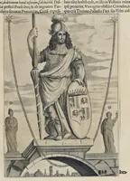 An illustration from Aquila inter lilia, sub qua Francorum Caesarum a Carolo Magno vsque ad Conradum Imperatorem Occidentis X. elogiis, hieroglyphicis, numismatibus, insignibus, symbolis, fasta exarantur : opus omnibus absolutum númeris, vt hodiernis veteres locupletati annales cuiuslibet herois, cuius facinora inclusum thema exornant, vitam, effigiem, hieroglyphicum, symbola exhibeant (1671)