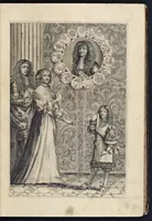 An illustration from Aquila inter lilia, sub qua Francorum Caesarum a Carolo Magno vsque ad Conradum Imperatorem Occidentis X. elogiis, hieroglyphicis, numismatibus, insignibus, symbolis, fasta exarantur : opus omnibus absolutum númeris, vt hodiernis veteres locupletati annales cuiuslibet herois, cuius facinora inclusum thema exornant, vitam, effigiem, hieroglyphicum, symbola exhibeant (1671)