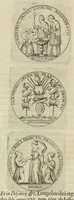 An illustration from Aquila inter lilia, sub qua Francorum Caesarum a Carolo Magno vsque ad Conradum Imperatorem Occidentis X. elogiis, hieroglyphicis, numismatibus, insignibus, symbolis, fasta exarantur : opus omnibus absolutum númeris, vt hodiernis veteres locupletati annales cuiuslibet herois, cuius facinora inclusum thema exornant, vitam, effigiem, hieroglyphicum, symbola exhibeant (1671)