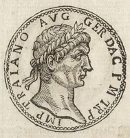 An illustration from Ritratto di Roma antica : formato nuouamente : con le auttorità, di Bartolomeo Marliani, del P. Alessandro Donati, di Famiano Nardini, e d'altri celebri antiquarij, accennati nell' epistola al lettore : nel quale, si descriuono gli archi, aquedotti, basiliche ... & altri edificij Romani : adornato di moltissime figure in rame, di varie medaglie, e di curiose notitie istoriche (1689)