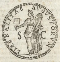 Picture 24 of 25 from Ritratto di Roma antica : formato nuouamente : con le auttorità, di Bartolomeo Marliani, del P. Alessandro Donati, di Famiano Nardini, e d'altri celebri antiquarij, accennati nell' epistola al lettore : nel quale, si descriuono gli archi, aquedotti, basiliche ... & altri edificij Romani : adornato di moltissime figure in rame, di varie medaglie, e di curiose notitie istoriche (1689), leaf 461